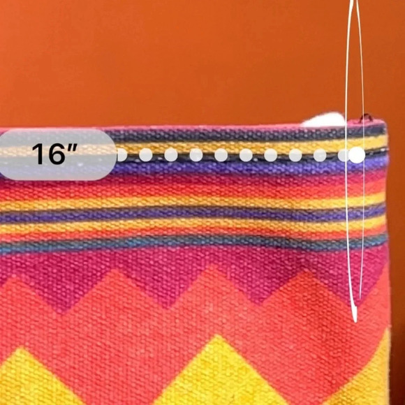 Vintage SSI Southwestern Aztec Pattern Tote Bag NYNEX Logo Woven Carryall - Picture 8 of 10